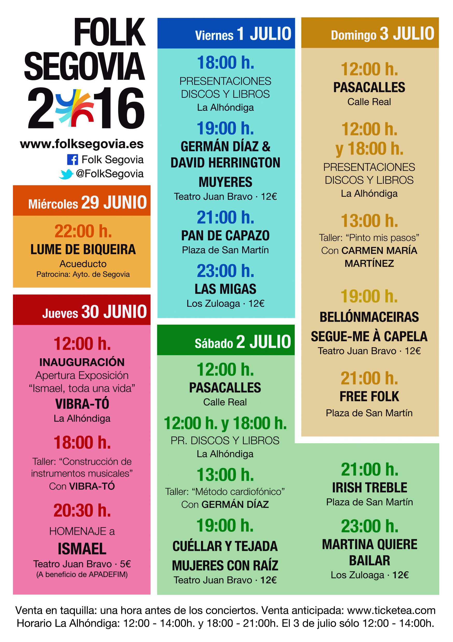 Programa Folk Segovia 2016